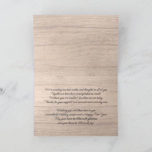 カスタム会社あいさつホリーベリー葉リース シーズンカード (内部)