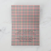カスタム会社あいさつ文クラシックタータンチェックパターン シーズンカード (内部)
