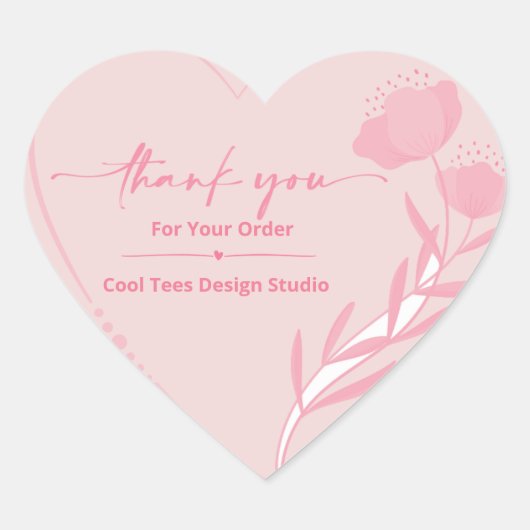 カスタム会社ありがとう ハートシール (正面)