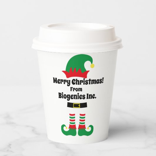 カスタム会社のクリスマスパーティー 紙コップ (正面)