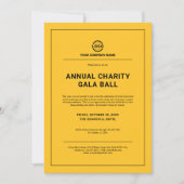 カスタム会社のビジネス企業のパーティー黄 招待状 (正面)