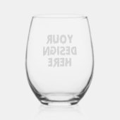 カスタム会社のブランドロ企業のゴ ステムなしワイングラス (裏面)