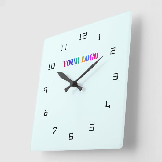 カスタム会社のロゴあなたのビジネスウォール時計 スクエア壁時計 (傾斜)