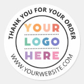 カスタム会社のロゴご注文ありがとうございます ラウンドシール (正面)