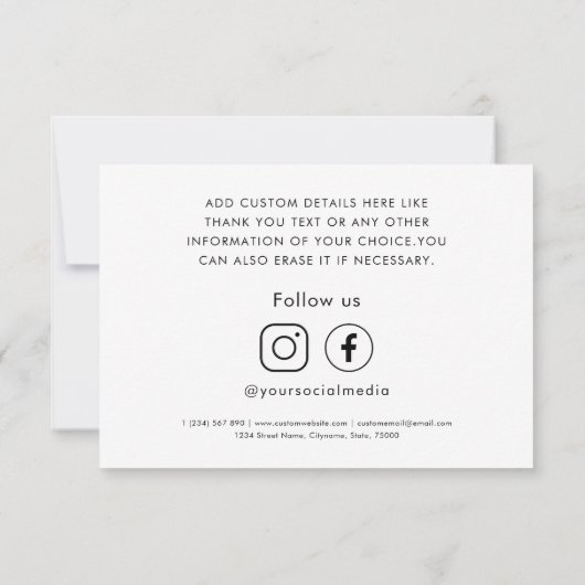 カスタム会社のロゴご購入ありがとうございます サンキューカード (裏面)