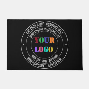 カスタム会社のロゴと文字の書式の色の選択 ドアマット