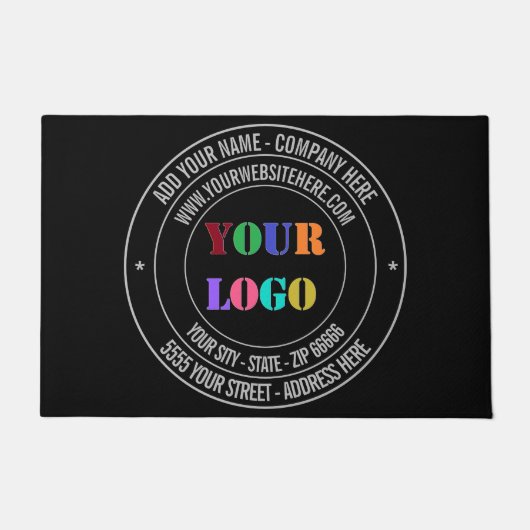 カスタム会社のロゴと文字の書式の色の選択 ドアマット (正面)