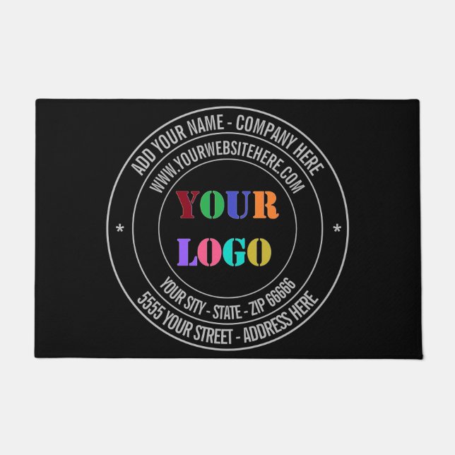 カスタム会社のロゴと文字の書式の色の選択 ドアマット (正面)