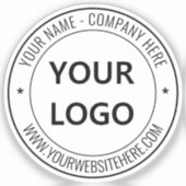 カスタム会社のロゴと文字ステッパーソナライズされたカー シール (正面)