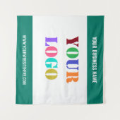 カスタム会社のロゴと文字タペストリーテンプレート タペストリー (正面(横))