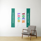 カスタム会社のロゴと文字タペストリーテンプレート タペストリー (インサイチュ(横))