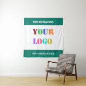 カスタム会社のロゴと文字タペストリーテンプレート タペストリー (インサイチュ)