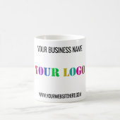 カスタム会社のロゴと文字ビジネスのマグカップ コーヒーマグカップ (中央)
