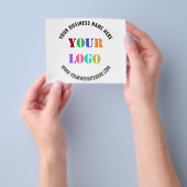 カスタム会社のロゴと文字プロモーションのチラシ チラシ (手)