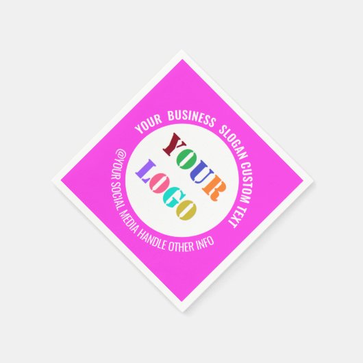 カスタム会社のロゴと文字プロモーション用ナプキン スタンダードカクテルナプキン (角)