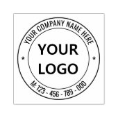 カスタム会社のロゴと文字ラウンドゴムスタンプ ラバースタンプ (インプリント)