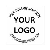 カスタム会社のロゴと文字ラウンドゴムスタンプ ラバースタンプ (インプリント)