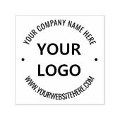 カスタム会社のロゴと文字ラウンドスタンプテンプレート セルフインキングスタンプ (デザイン)