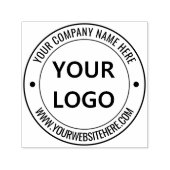カスタム会社のロゴと文字ラウンドスタンプ セルフインキングスタンプ (デザイン)