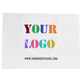 カスタム会社のロゴと文字事業抱き枕 ラージペーパーバッグ (裏面)