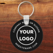 カスタム会社のロゴと文字企業のスワッグブラック キーホルダー (正面)