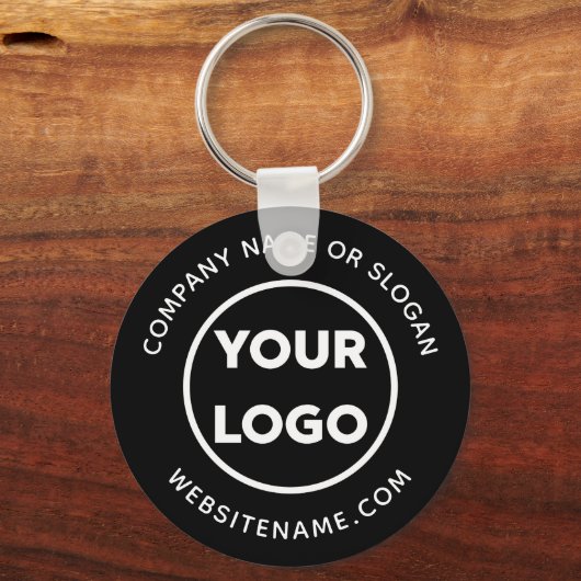 カスタム会社のロゴと文字企業のスワッグブラック キーホルダー (正面)