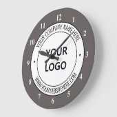 カスタム会社のロゴと文字時計のテンプレート ラージ壁時計 (傾斜)