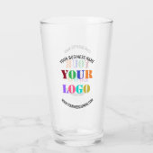 カスタム会社のロゴと文字業務用ガラス タンブラーグラス (裏面)
