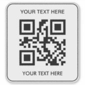 カスタム会社のロゴとQRコード シール (正面)