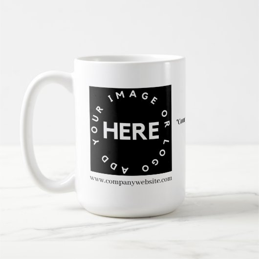 カスタム会社のロゴとQRプロモ企業のーション コーヒーマグカップ (左)