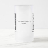 カスタム会社のロゴとQRプロモ企業のーション フロストグラスビールジョッキ (中央)