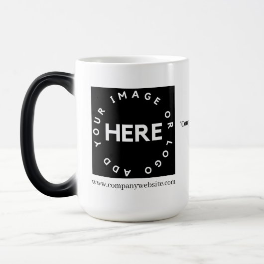 カスタム会社のロゴとQRプロモ企業のーション モーフィングマグカップ (左)