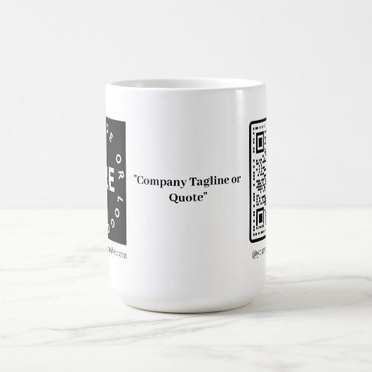 カスタム会社のロゴとQRプロモ企業のーション モーフィングマグカップ (中央)