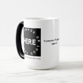 カスタム会社のロゴとQRプロモ企業のーション モーフィングマグカップ (正面左)