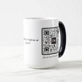 カスタム会社のロゴとQRプロモ企業のーション モーフィングマグカップ (正面右)