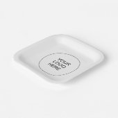 カスタム会社のロゴのアップロード文字 ペーパープレート (傾斜あり)