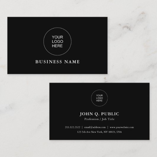 カスタム会社のロゴのアップロード 名刺 (正面/裏面)