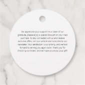 カスタム会社のロゴのプロモーション フェイバータグ (裏面)