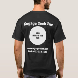 カスタム会社のロゴの服装(前後デザイン) Tシャツ