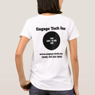 カスタム会社のロゴの服装(前後デザイン) Tシャツ
