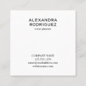 カスタム会社のロゴの長い名ミニマル スクエア名刺 (裏面)