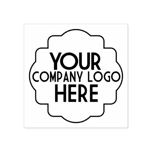 カスタム会社のロゴを使用するモダン ラバースタンプ (インプリント)