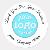 カスタム会社のロゴエレガントありがとう ラウンドシール (正面)