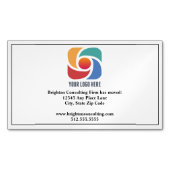 カスタム会社のロゴオフィスが動いている マグネット名刺 (正面)