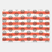 カスタム会社のロゴクリスマスプレゼント ラッピングペーパーシート (正面2)