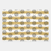 カスタム会社のロゴクリスマスプレゼント ラッピングペーパーシート (正面)