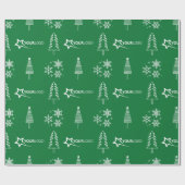 カスタム会社のロゴクリスマスプレゼント ラッピングペーパー (フラット)