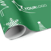 カスタム会社のロゴクリスマスプレゼント ラッピングペーパー (ロールコーナー)