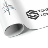 カスタム会社のロゴクリスマスプレゼント ラッピングペーパー (ロールコーナー)