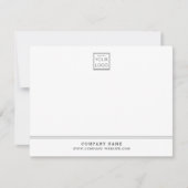 カスタム会社のロゴグレーの会社名 ノートカード (正面)